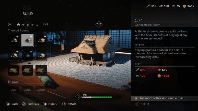 The Jinja themed room in Assassin's Creed Shadows.