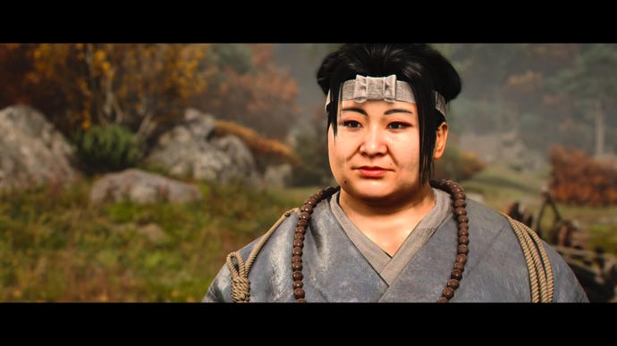 Yaya the Buddhist monk, one of the recruitable allies in Assassin's Creed Shadows.